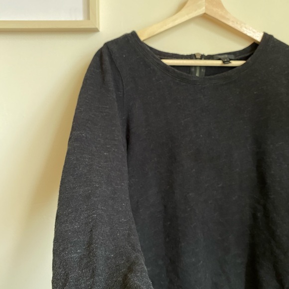J. Crew Heathered Hi-Lo Scoopneck Tunic Sweatshirt - Picture 6 of 6